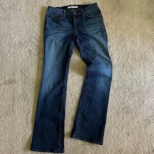J BRAND Denim Stretch Jeans, 27 Waist, Heritage Boot Cut Flare, Blue Jeans 